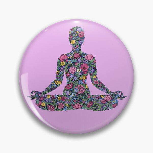 Item preview, Lotus Flower Meditation Art | Padmasana Yoga Pose Spiritual Design designed and sold by Zen Mosaic.