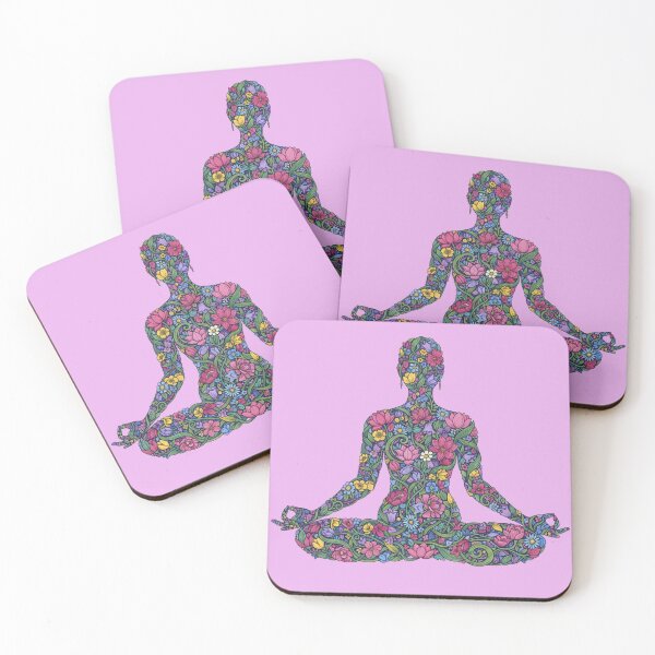 Item preview, Lotus Flower Meditation Art | Padmasana Yoga Pose Spiritual Design designed and sold by Zen Mosaic.