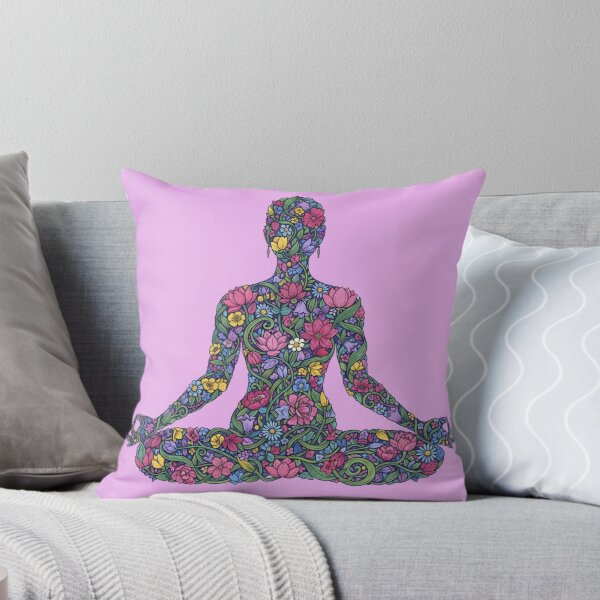 Item preview, Lotus Flower Meditation Art | Padmasana Yoga Pose Spiritual Design designed and sold by Zen Mosaic.