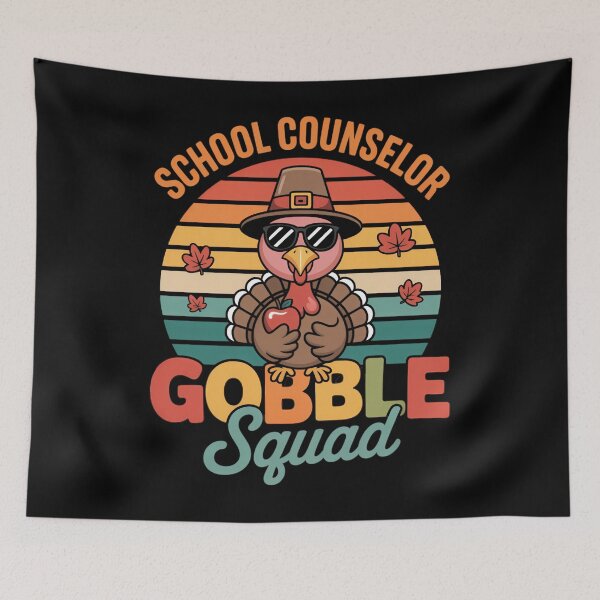 Item preview, School Counselor Gobble Squad Thanksgiving Turkey designed and sold by BiellaSar.
