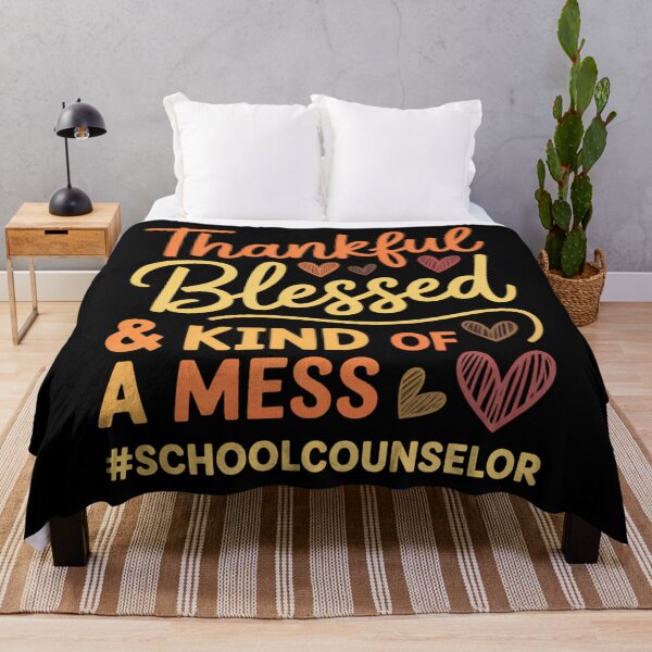 Item preview, School Counselor Thankful Blessed Thanksgiving fall Autumn designed and sold by BiellaSar.