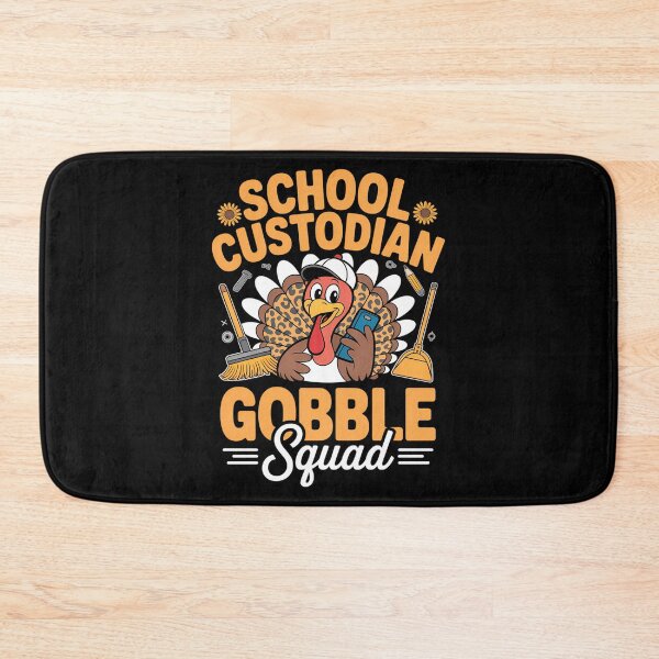 Item preview, School Custodian Gobble Squad Happy Thanksgiving designed and sold by BiellaSar.