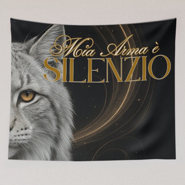 Item preview, Mia Arma è il Silenzio – Totem Lince Bianca dell’Intuizione e della Forza Interiore (Arte Spirituale) designed and sold by Mvolo.