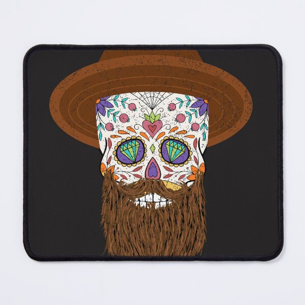 Item preview, Bearded Skull – Colorful Sugar Skull Art by JIPONG designed and sold by jipong.
