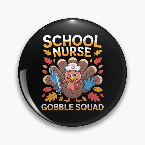 Item preview, School Nurse Gobble Squad Turkey Face Mask Thanksgiving designed and sold by BiellaSar.