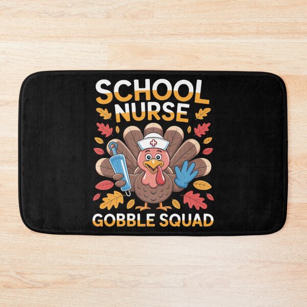 Item preview, School Nurse Gobble Squad Turkey Face Mask Thanksgiving designed and sold by BiellaSar.