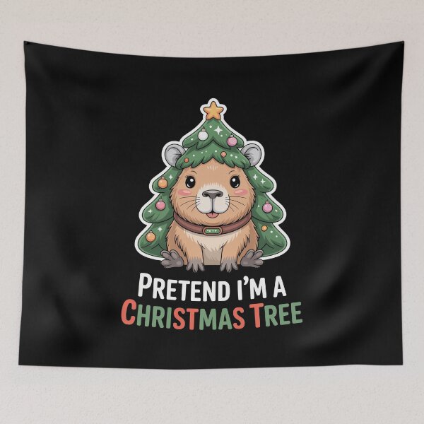 Item preview, Pretend I'm A Christmas Tree Capypara designed and sold by MooonTees.