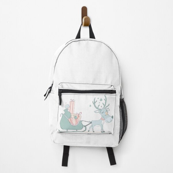 Item preview, Tired Reindeer with Gifts – Soft Pastel Winter Illustration designed and sold by jelonkaa.