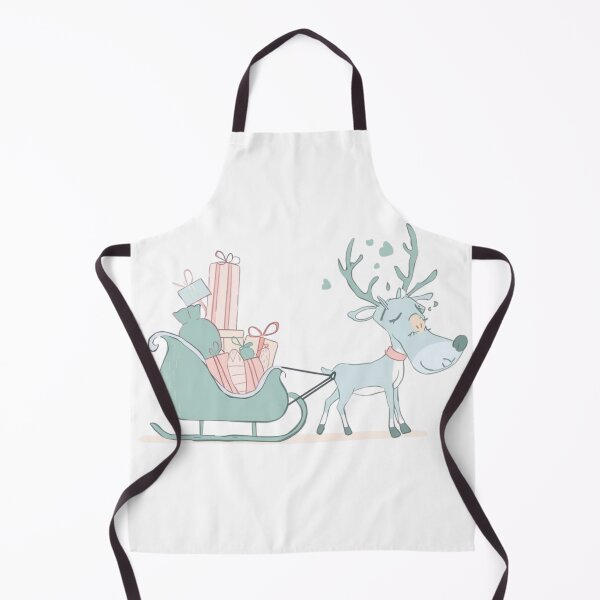 Item preview, Tired Reindeer with Gifts – Soft Pastel Winter Illustration designed and sold by jelonkaa.