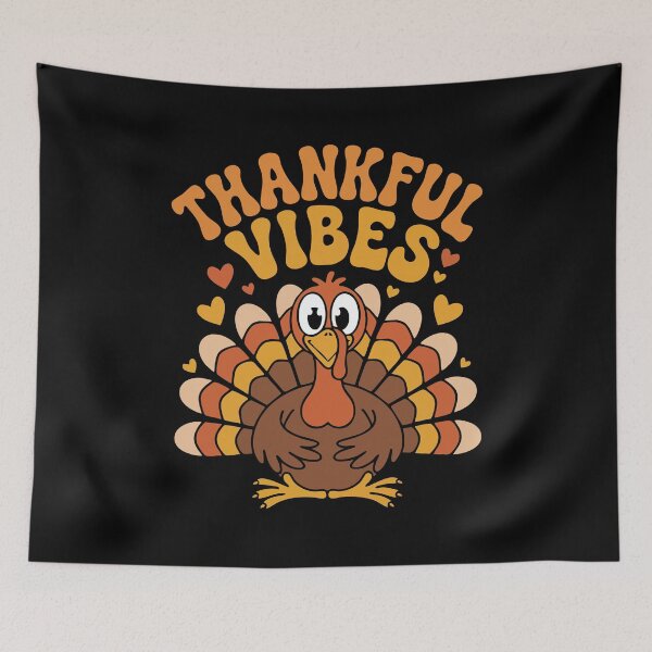 Item preview,  Thankful Vibes - Funny Thanksgiving Turkey designed and sold by teesvect.