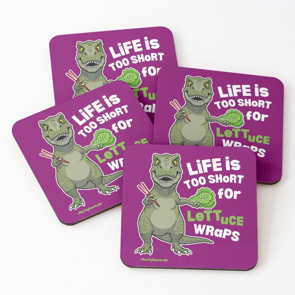 Item preview, Life is too Short for Lettuce Wraps | T-Rex with Chopsticks designed and sold by QuirkyGuacamole.