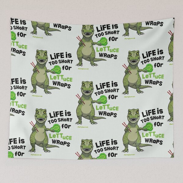 Item preview, Life is too Short for Lettuce Wraps | T-Rex with Chopsticks designed and sold by QuirkyGuacamole.