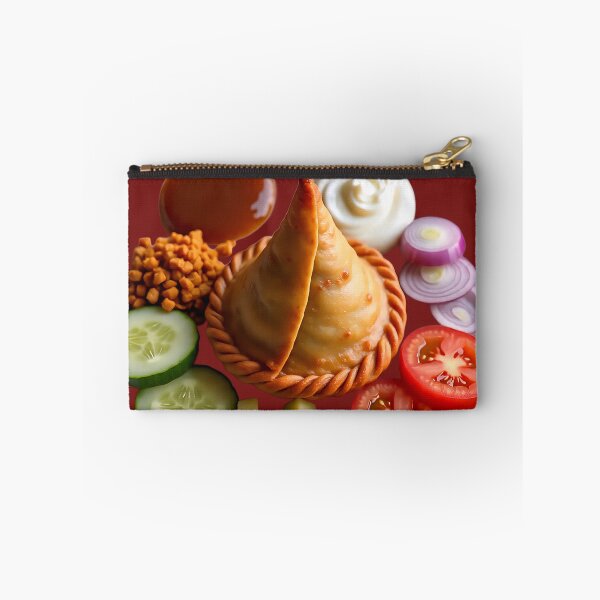 Item preview, Samosa Chaat Fiesta – Spicy Stuffed Pastry with Tamarind, Curd & Street Food Vibes designed and sold by AwesomeDigiShop.
