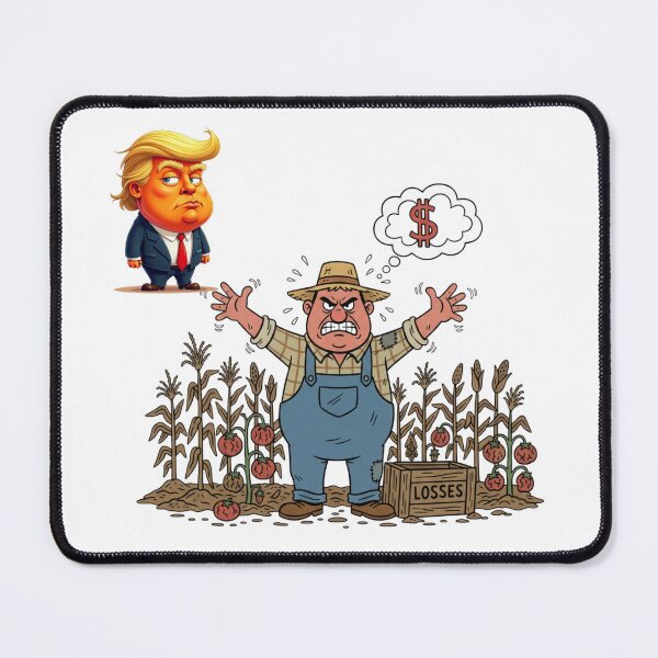 Item preview, The Angry Farmer and the Losses: Trump and the Agricultural Crisis - Political and Economic Humor designed and sold by DibuHumor.