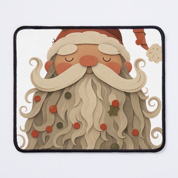 Item preview, Paper Cut Santa Claus Illustration: Whimsical Christmas Art designed and sold by sicty09Design.