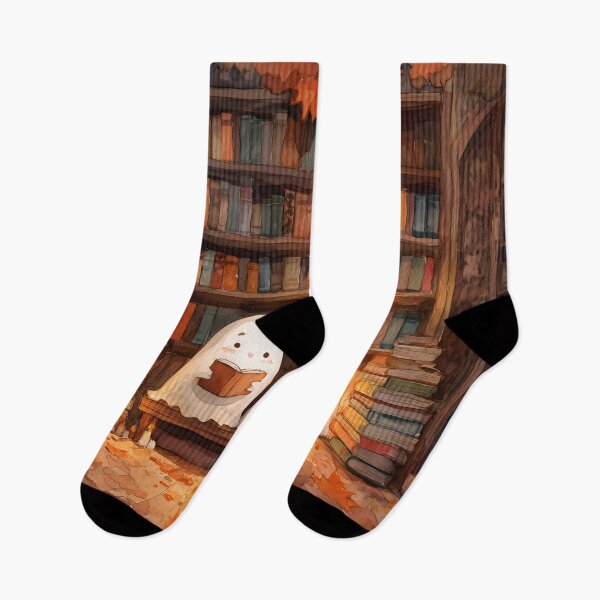 Item preview, Ghost Book Club in Cozy Autumn Library designed and sold by Chytanka.