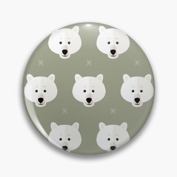 Item preview, Polar bear heads on green designed and sold by reneesillus.