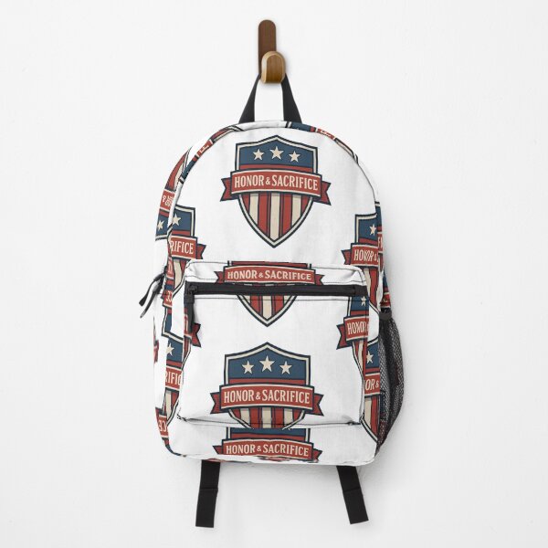 Item preview, Honor & Sacrifice – Vintage Patriotic Shield Emblem | American Pride T-Shirt Design designed and sold by Globalcitytees.