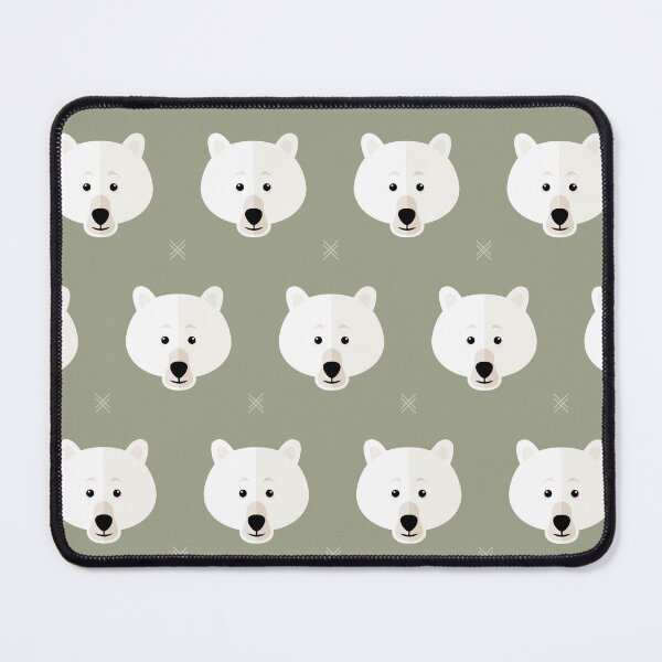 Item preview, Polar bear heads on green designed and sold by reneesillus.