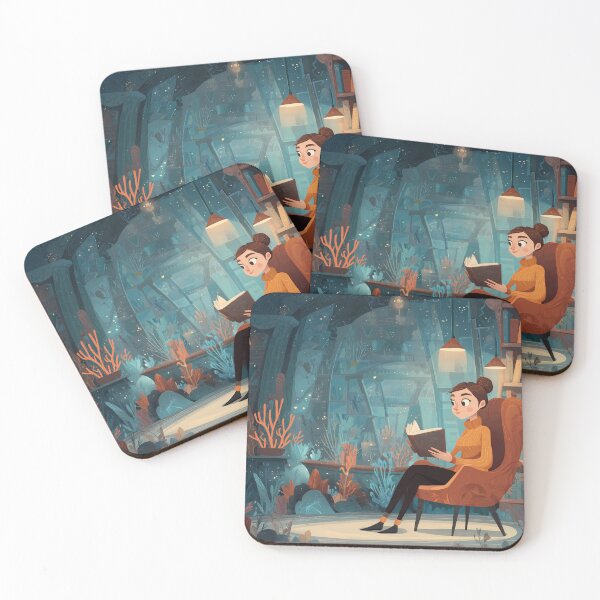 Item preview, Underwater Library Escape with Cozy Reader designed and sold by Chytanka.
