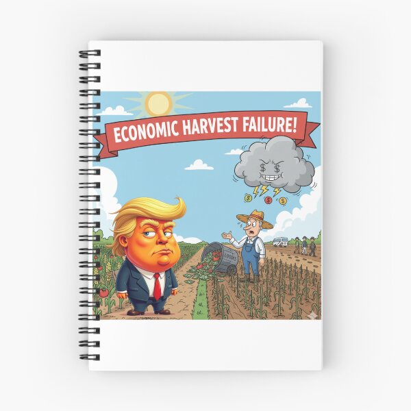 Item preview, Economic Harvest Failure: Trump, the Desolate Farmer, and the Farm Crisis - Political Satire designed and sold by DibuHumor.