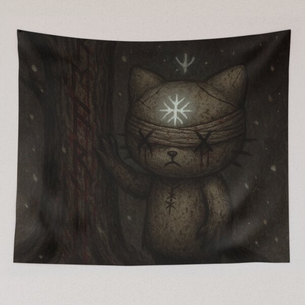 Item preview, Hello cursed forest kitten designed and sold by art-emissa.