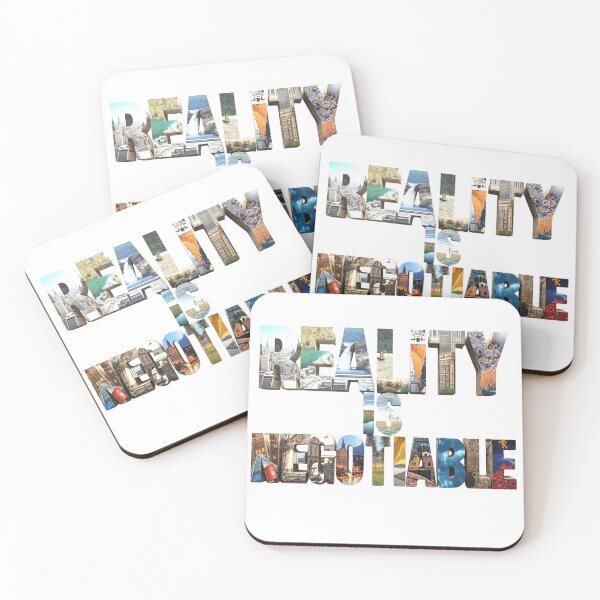 Item preview, Reality Is Negotiable – Creative World Collage Typography designed and sold by RDproject.