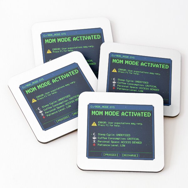 Item preview, Pretend I'm a Tired Mom - Mom Mode Activated - Error Message - Funny Retro Gamer Mom designed and sold by Khokha80.