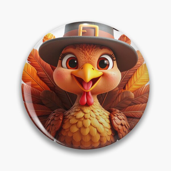Item preview, Cute Thanksgiving Turkey Illustration – Kawaii Fall Art designed and sold by Partoon-dp.