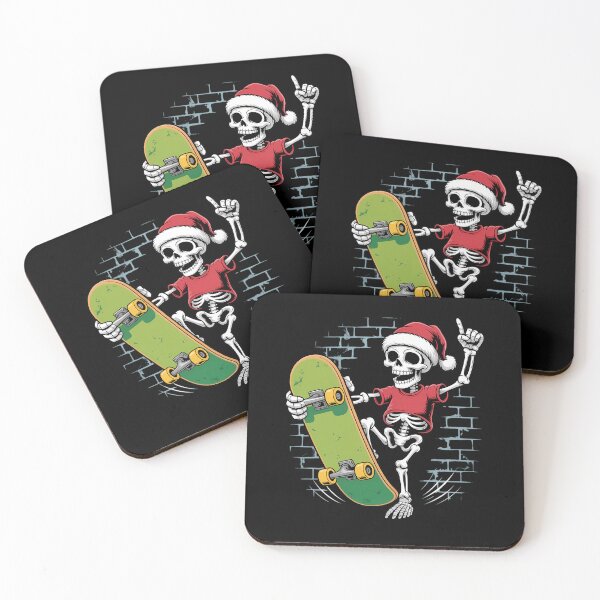 Item preview, Skateboarding Skeleton Christmas X-mas Bones Skateboard designed and sold by August4Laughs25.