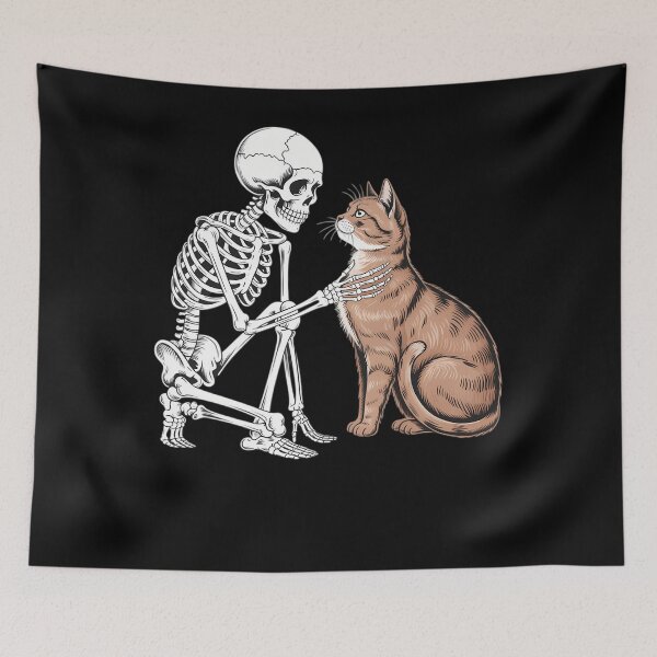 Item preview, Skeleton Cat Friend Halloween Cat Lovers designed and sold by August4Laughs25.