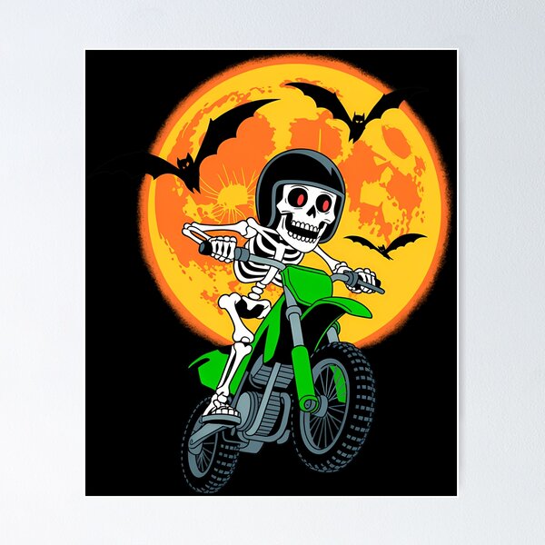 Item preview, Skeleton Dirt Bike Halloween Motocross Biker designed and sold by August4Laughs25.