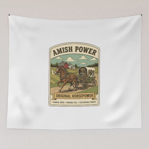 Item preview, Amish Power - Original Horsepower - Manual Drive, Organic Fuel, Sustainable Energy designed and sold by RedDelaney.