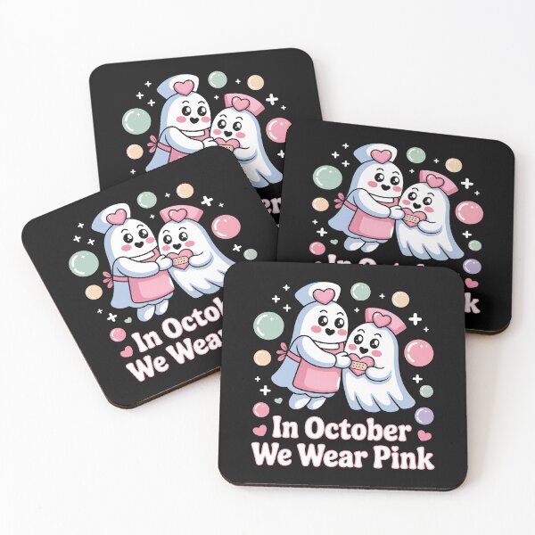 Item preview, In October We Wear Pink Nurse Ghost Halloween 2025 designed and sold by GRABAPSHOP.