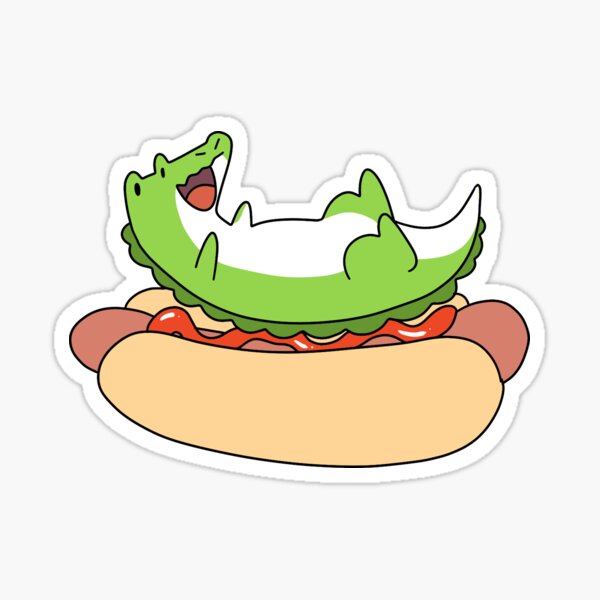 Vista previa del artículo con la obra «Gigante Hotdog y Alligator», diseñado y vendido por SaradaBoru.
