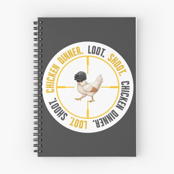 Item preview, Loot shoot chicken dinner white PUBG Mobile | Battle Royale Gaming Design designed and sold by Nadz From Pixelplay.