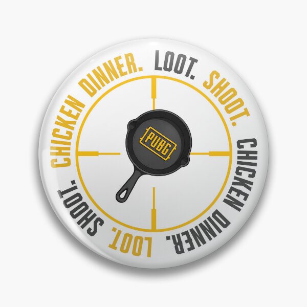 Item preview, Pan chicken dinner white PUBG Mobile | Battle Royale Gaming Design designed and sold by Nadz From Pixelplay.