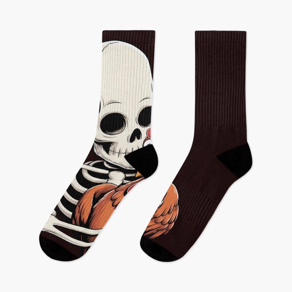 Item preview, Skeleton Hugging Turkey Thanksgiving Day Funny Fall Autumn designed and sold by August4Laughs25.