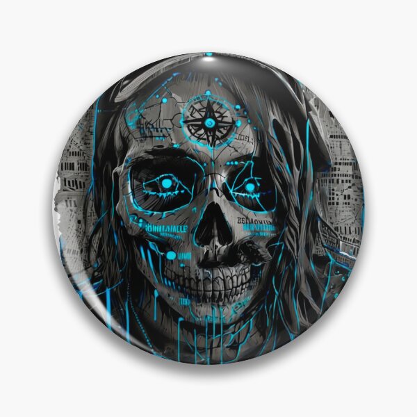 Item preview, Remember the Route – Skull Navigation Techno Monochrome T‑Shirt Design designed and sold by BlackPrintMrket.