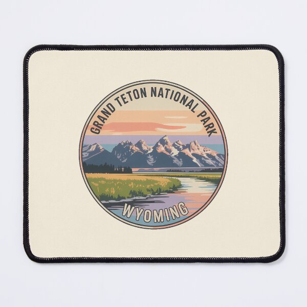 Item preview, Retro Sunset Grand Teton National Park Wyoming Sticker designed and sold by Horizon Tales.