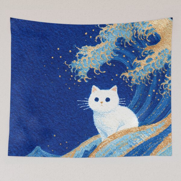 Item preview, Golden hour meets ocean calm designed and sold by Cat-Wave-Dream.