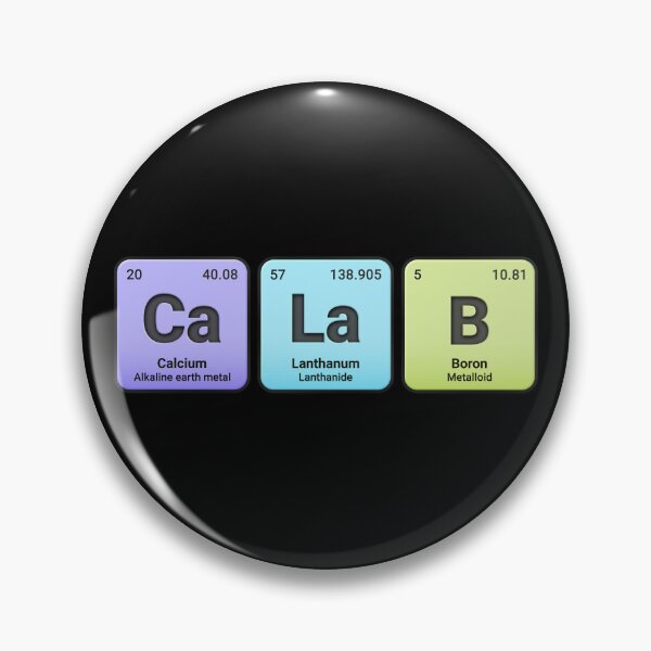 Artikelvorschau, Calab, Personalisierter Name aus Elementen des Periodensystems, personalisiertes Chemie-Design, Wissenschaftsgeschenk für Nerds & Studenten entworfen und verkauft von chipmuckdesignn.