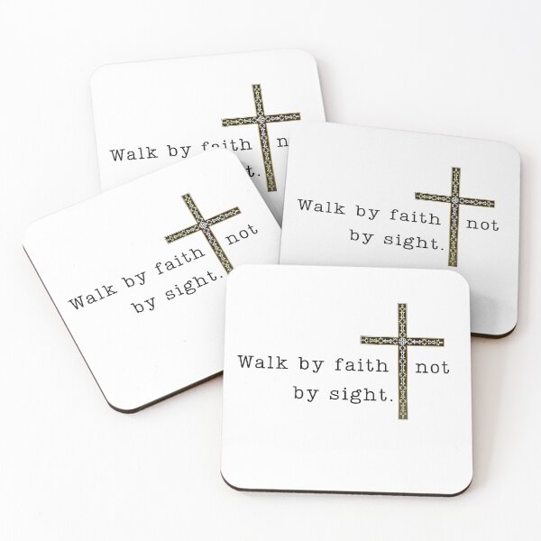 Item preview, Walk by Faith, Not by Sight - Minimal Christian Quote Design designed and sold by ELIACREATIONS.