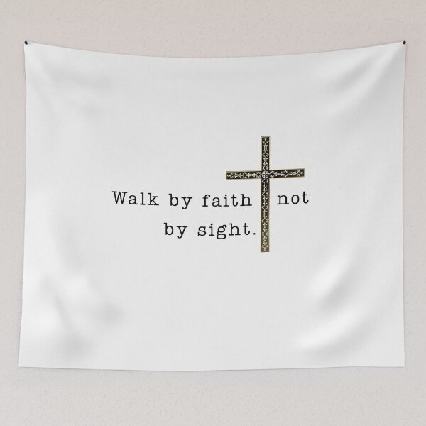 Item preview, Walk by Faith, Not by Sight - Minimal Christian Quote Design designed and sold by ELIACREATIONS.