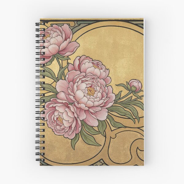 Item preview, Alphonse Mucha Pink Peonies designed and sold by maniacfitness.