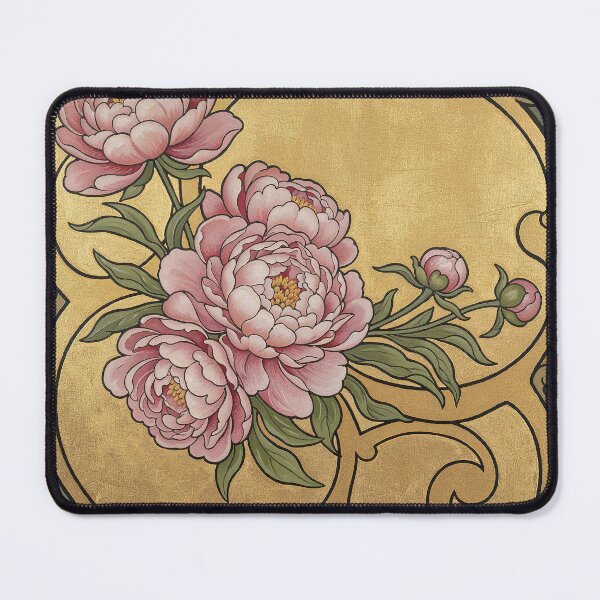 Item preview, Alphonse Mucha Pink Peonies designed and sold by maniacfitness.