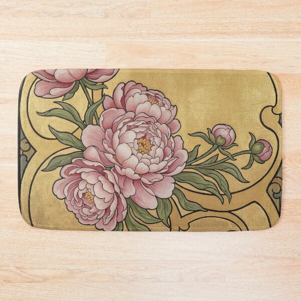 Item preview, Alphonse Mucha Pink Peonies designed and sold by maniacfitness.