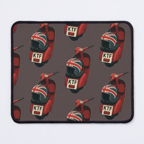 Item preview, Retro Mod Scooter with Union Jack Helmet – Classic British Motorbike Culture designed and sold by Tee-Shirt-Topia.