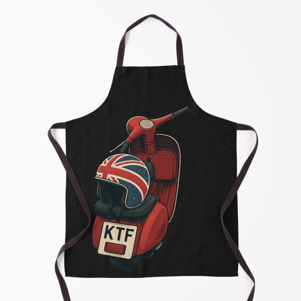Item preview, Retro Mod Scooter with Union Jack Helmet – Classic British Motorbike Culture designed and sold by Tee-Shirt-Topia.