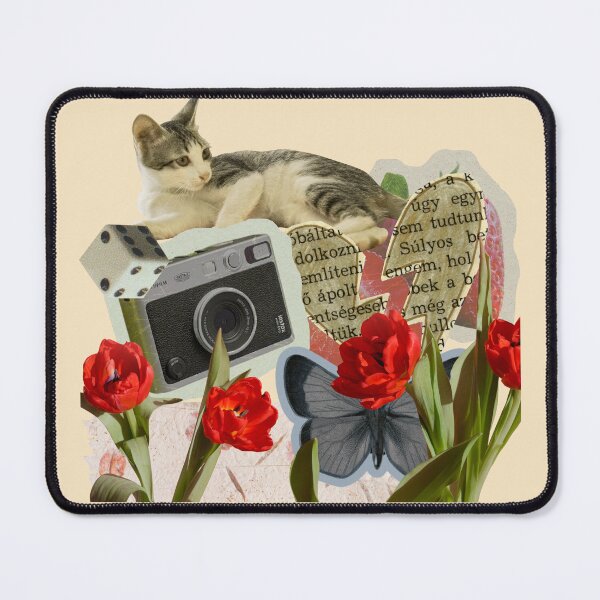 Item preview, Kitten and Tulips Collage designed and sold by IREMORHAN.